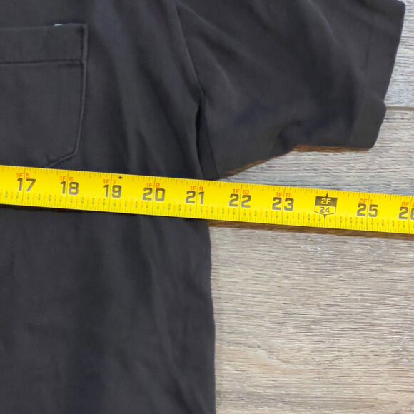 Vintage 90s GH Bass Black Single Stitch Made in USA Pocket T-Shirt - Women's XL - Picture 5 of 6
